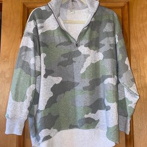 Aerie Camo quarter zip